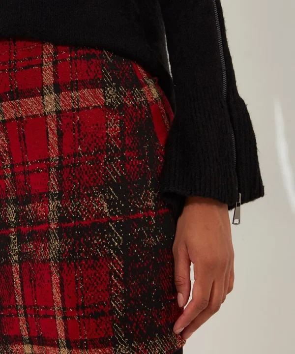 Outlet Joe Browns Charming Check Skirted Leggings Red