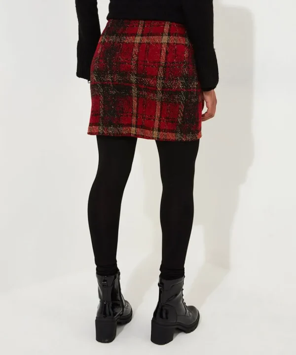 Outlet Joe Browns Charming Check Skirted Leggings Red