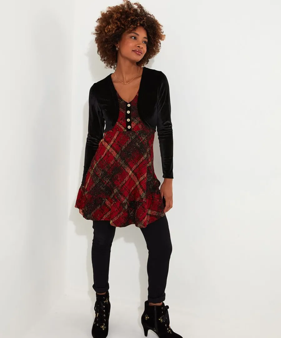 charming_check_tunic_1.webp Flash Sale Joe Browns Charming Check Tunic Red