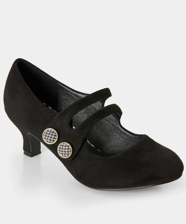 Fashion Joe Browns Check Me Out Dainty Mary Janes Black