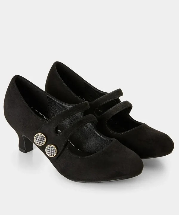 Fashion Joe Browns Check Me Out Dainty Mary Janes Black