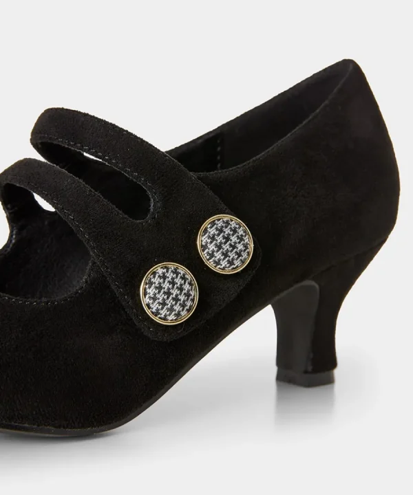 Fashion Joe Browns Check Me Out Dainty Mary Janes Black