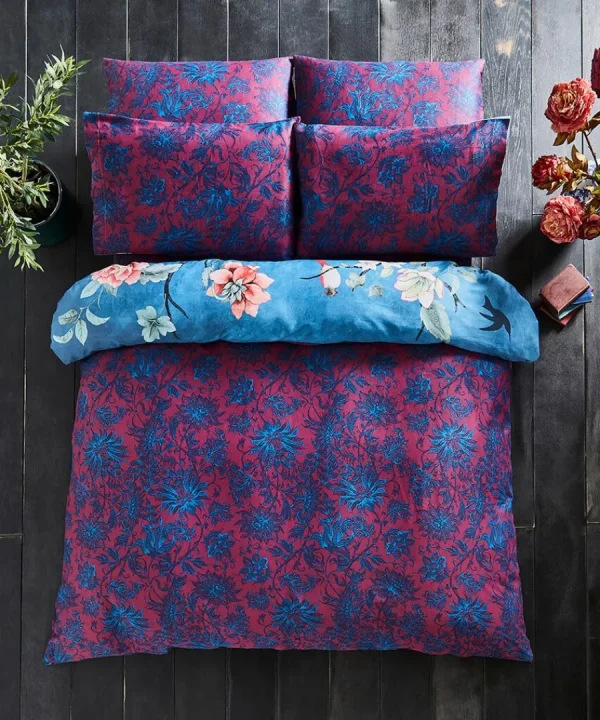 New Joe Browns Cherished Chinoiserie Reversible Duvet Set Blue