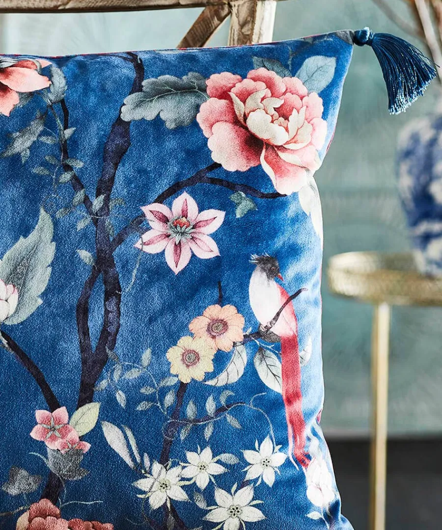 cherished_chinoiserie_rev_4-1.webp Fashion Joe Browns Cherished Chinoiserie Reversible Cushion Blue / Berry