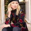 Sale Joe Browns Clara Sequin Velvet Beret Black