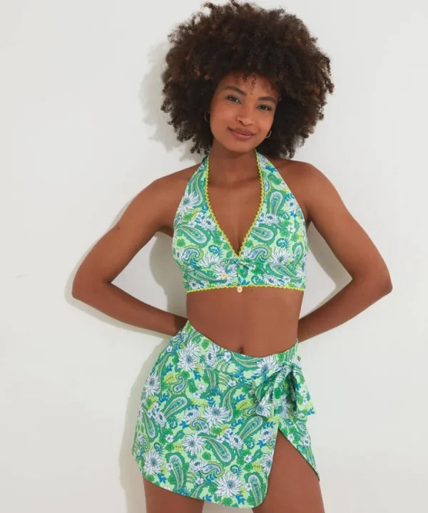 Shop Joe Browns Coconut Bay Bikini Top Green Multi
