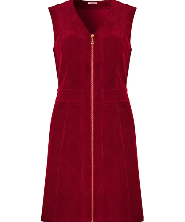 New Joe Browns Confident Cord Pinafore Dress Burnt Orange