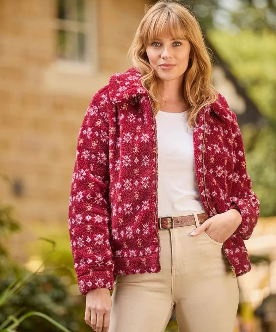 cosy_cabin_patterned_flee_1.webp Fashion Joe Browns Cosy Cabin Patterned Fleece Jacket Red