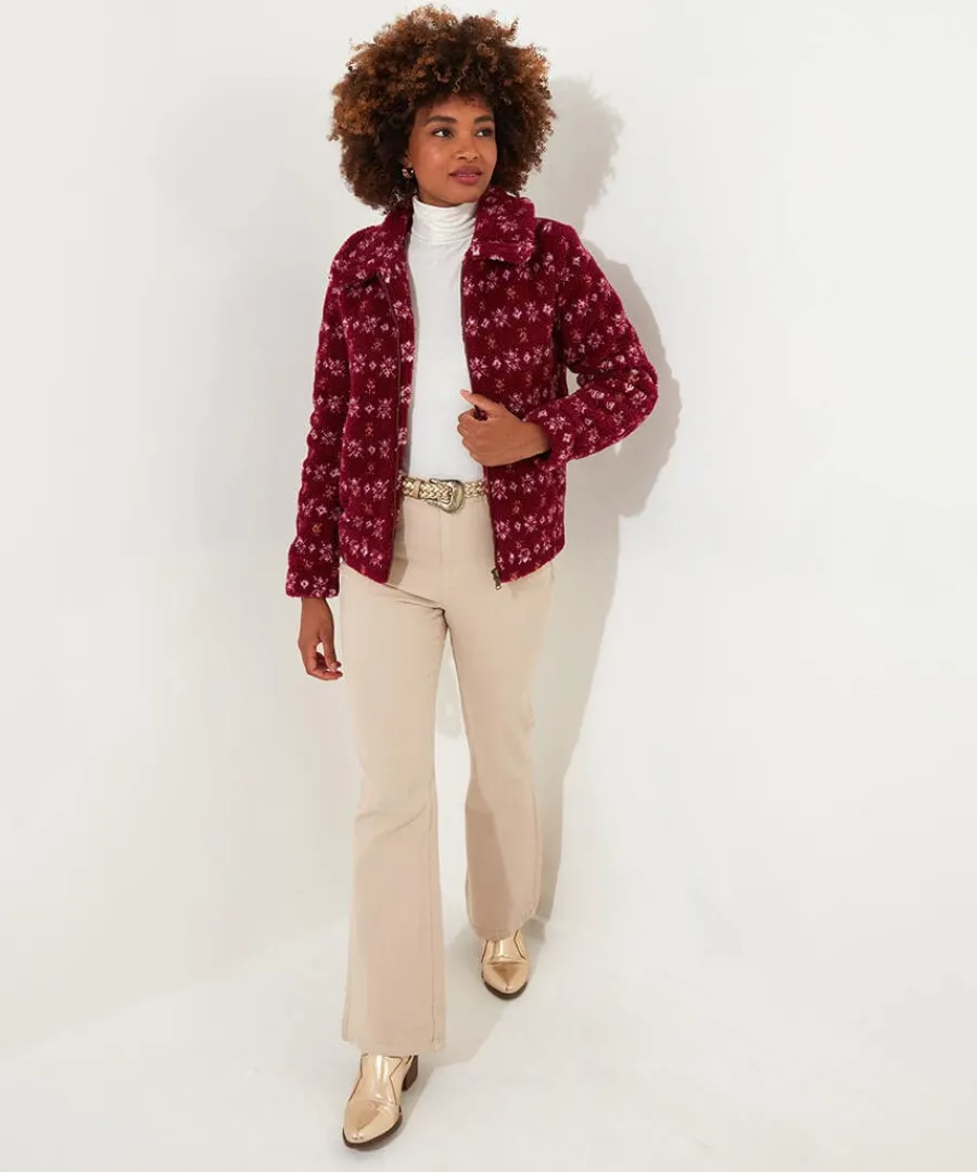 cosy_cabin_patterned_flee_2.webp Fashion Joe Browns Cosy Cabin Patterned Fleece Jacket Red