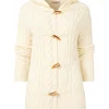 Cheap Joe Browns Cosy Cable Hooded Cardigan Cream