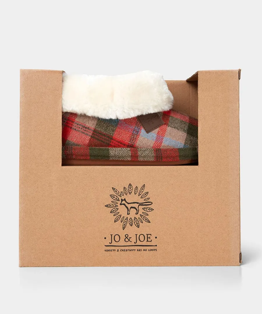 cosy_check_slipper_bootee_0.webp Best Sale Joe Browns Cosy Check Slipper Bootees Multi