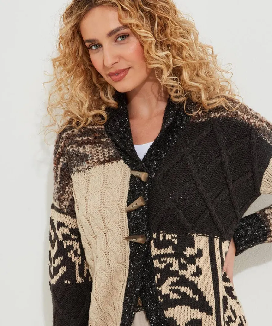cosy_days_cutabout_cardig_3.webp Store Joe Browns Cosy Days Cutabout Cardigan Black