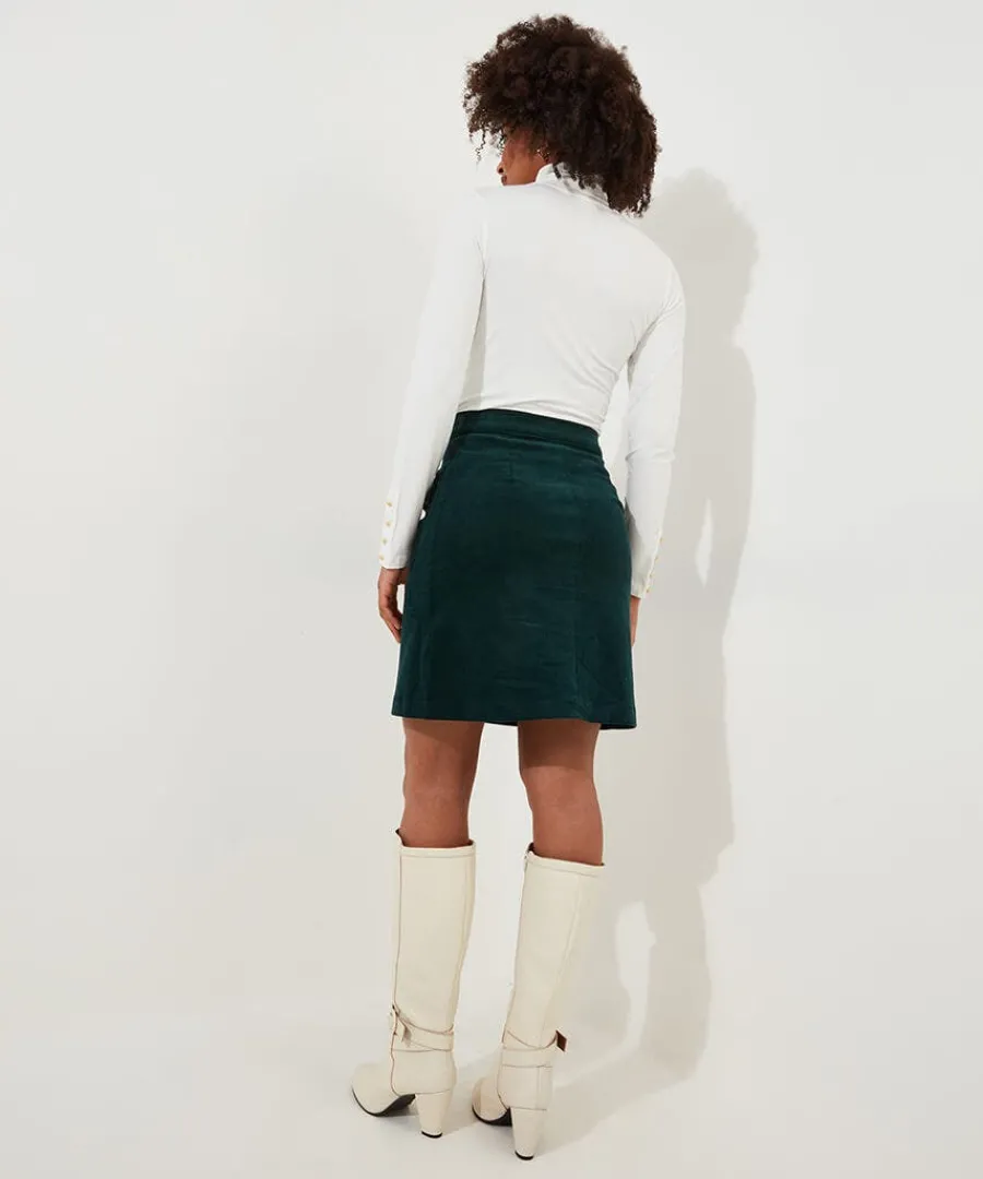 curiously_cord_skirt_3.webp New Joe Browns Curiously Cord Skirt Forest Green
