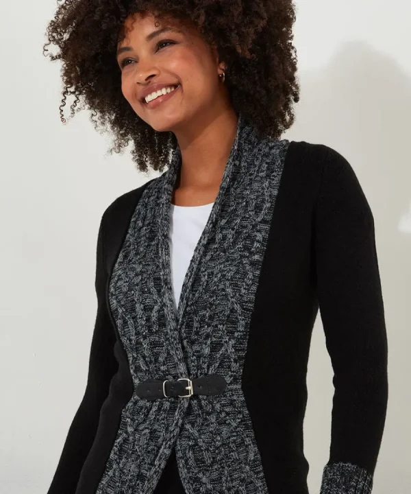 Cheap Joe Browns Curiously Cosy Buckle Cardigan Black