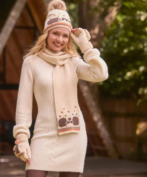 Flash Sale Joe Browns Cute Little Hedgehogs Scarf Multi