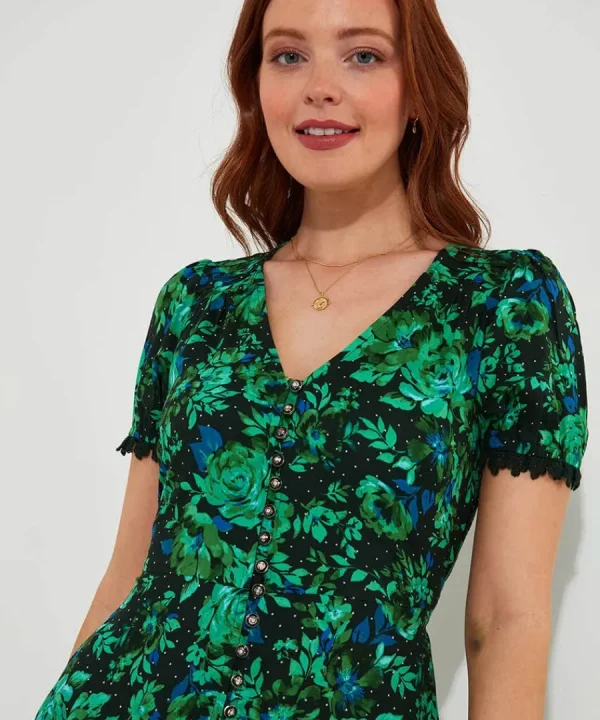 Hot Joe Browns Daisy Dreams Dress Green