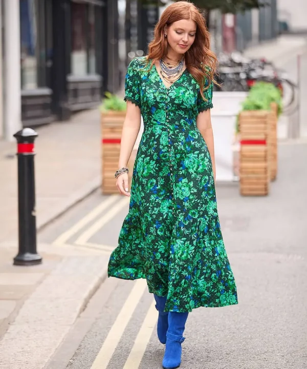 Hot Joe Browns Daisy Dreams Dress Green