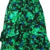 Hot Joe Browns Daisy Dreams Ruffle Skirt Green
