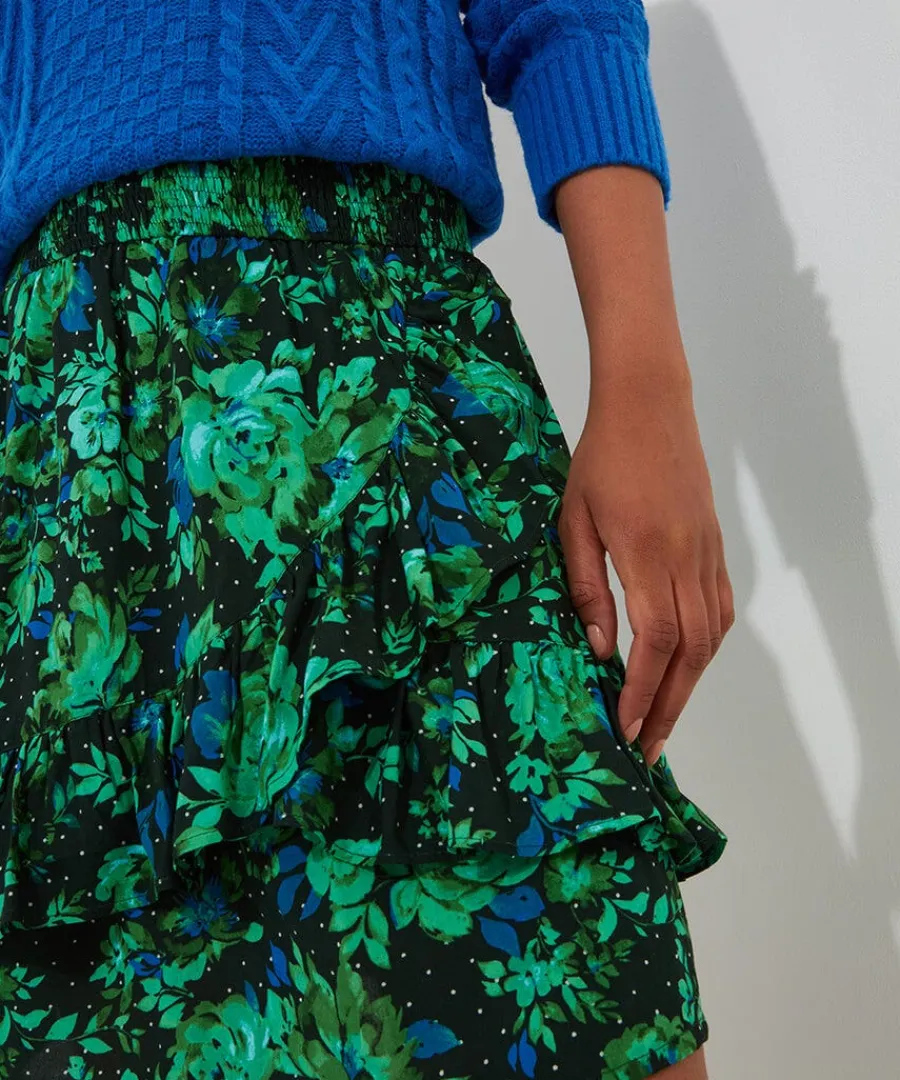 daisy_dreams_ruffle_skirt_3.webp Hot Joe Browns Daisy Dreams Ruffle Skirt Green