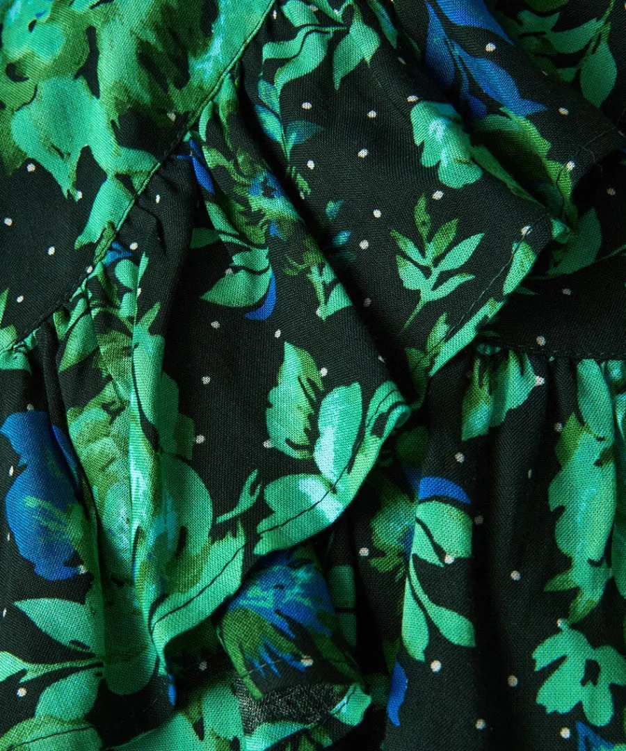 daisy_dreams_ruffle_skirt_4.webp Hot Joe Browns Daisy Dreams Ruffle Skirt Green