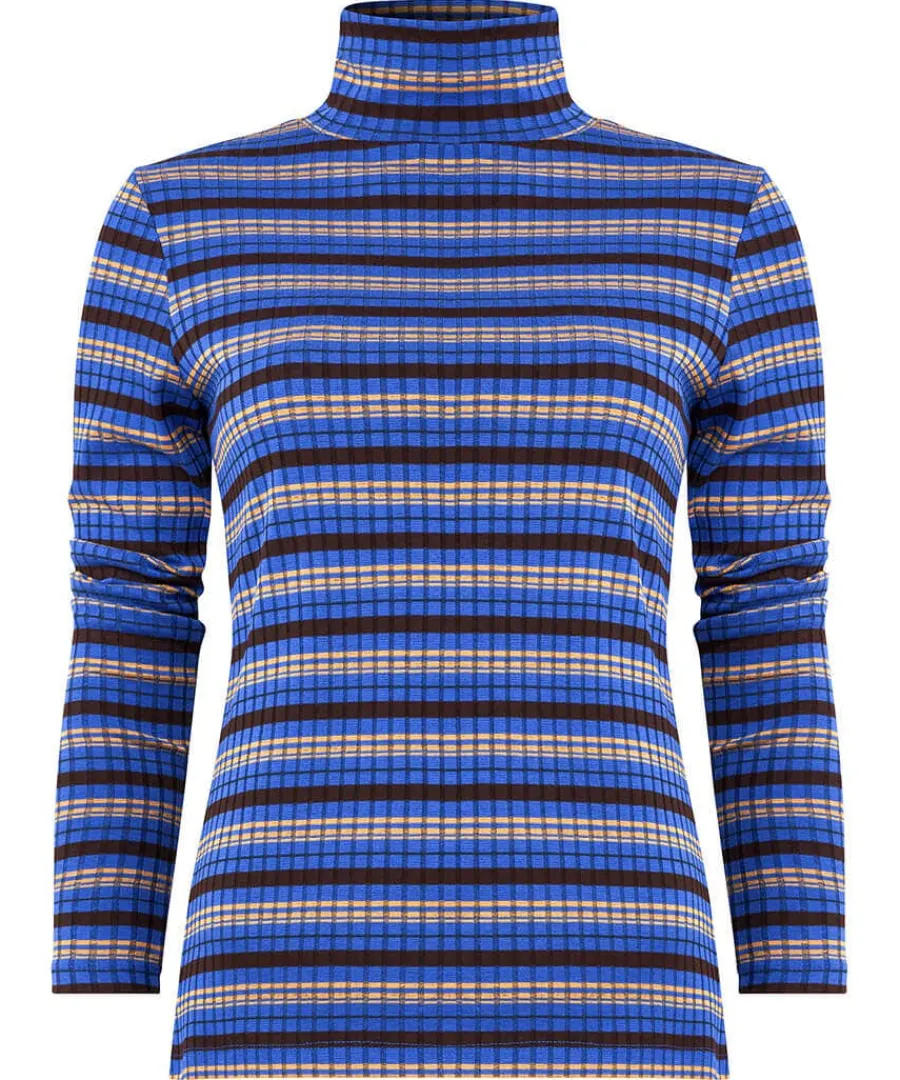 darcie_striped_roll_neck__0.webp Outlet Joe Browns Darcie Striped Roll Neck Top Blue