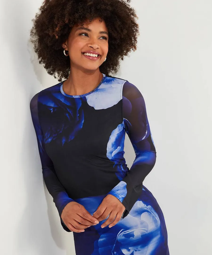 dare_to_be_different_mesh_4.webp Hot Joe Browns Dare To Be Different Mesh Dress Blue