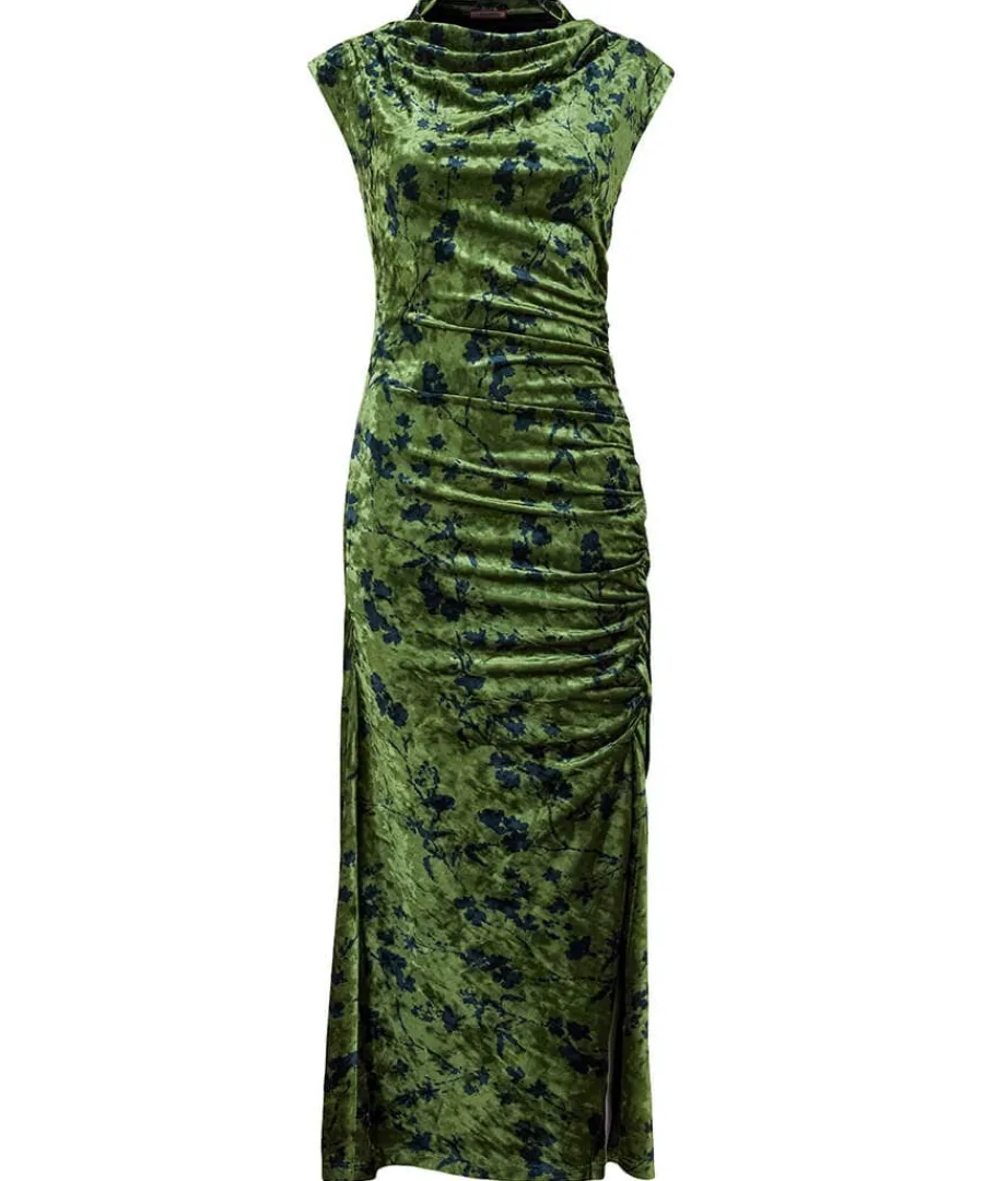 daria_velour_dress_0.webp Outlet Joe Browns Daria Velour Dress Green