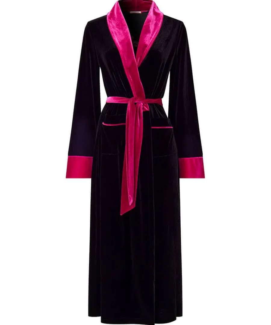 daring_dragon_embroidered_0.webp Clearance Joe Browns Daring Dragon Embroidered Velour Dressing Gown Black