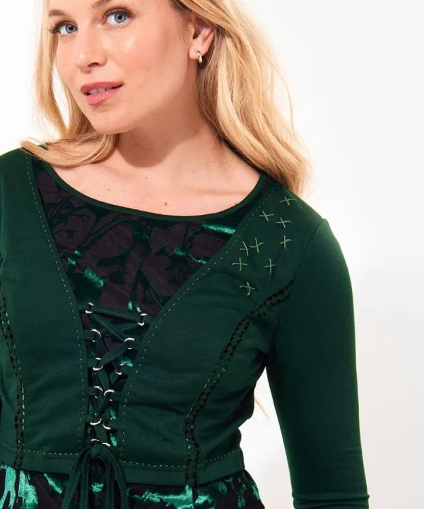 Discount Joe Browns Darling Devore Tunic Emerald