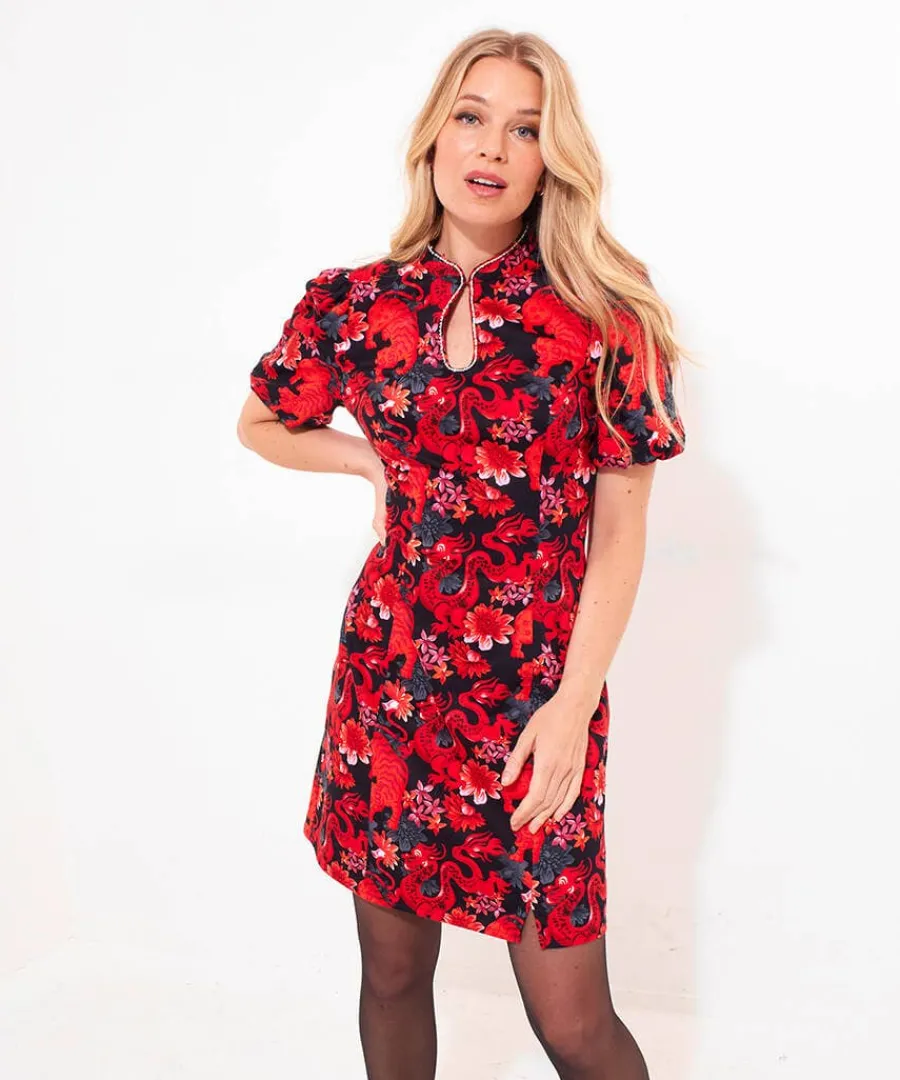 dazzling_dragon_dress_2.webp Hot Joe Browns Dazzling Dragon Dress Red