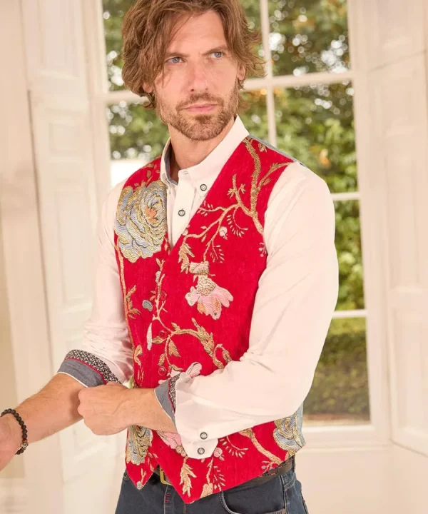 Hot Joe Browns Deadly Dapper Waistcoat Red