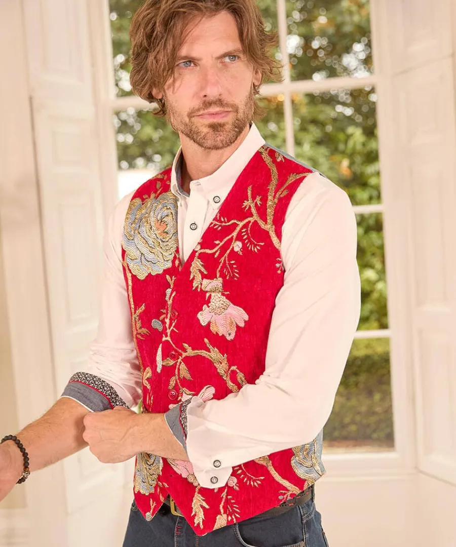 deadly_dapper_waistcoat_1.webp Hot Joe Browns Deadly Dapper Waistcoat Red