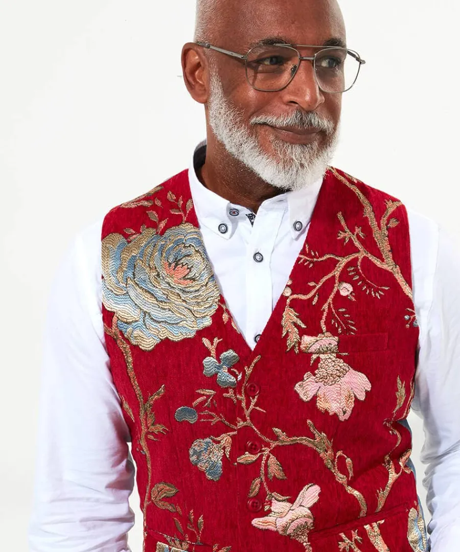 deadly_dapper_waistcoat_2.webp Hot Joe Browns Deadly Dapper Waistcoat Red