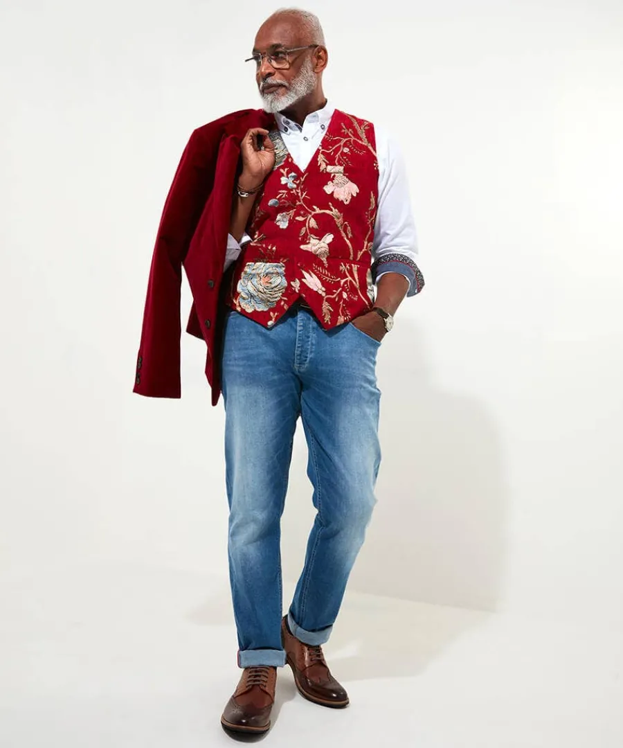 deadly_dapper_waistcoat_3.webp Hot Joe Browns Deadly Dapper Waistcoat Red