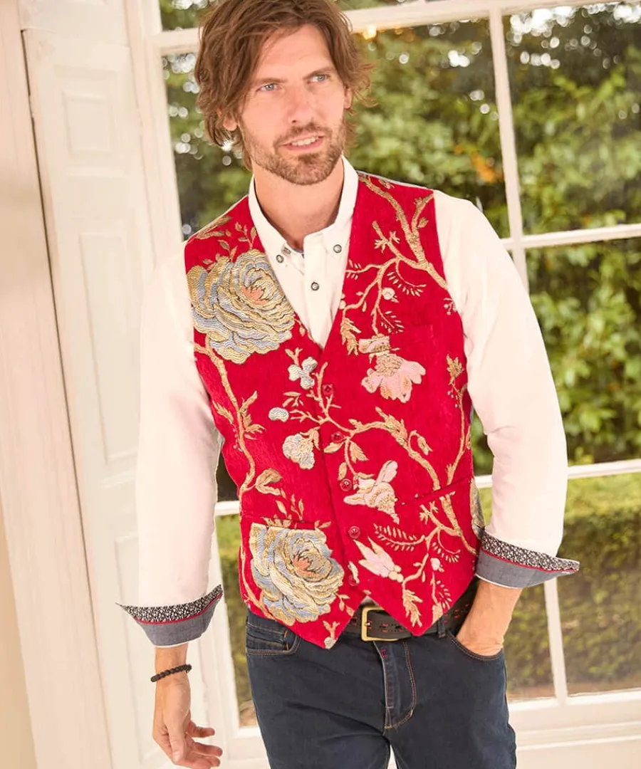 deadly_dapper_waistcoat_6.webp Hot Joe Browns Deadly Dapper Waistcoat Red