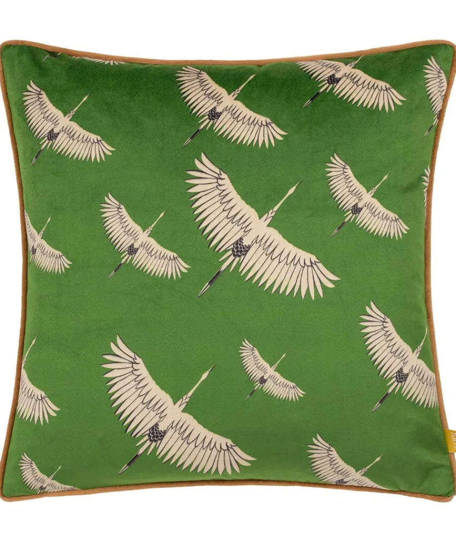 drift_of_herons_cushion_1.webp Sale Joe Browns Drift Of Herons Cushion Green