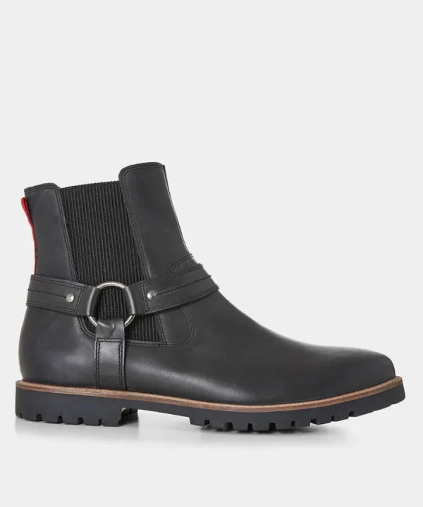Clearance Joe Browns Eagle Pass Oiled Biker Boots Black