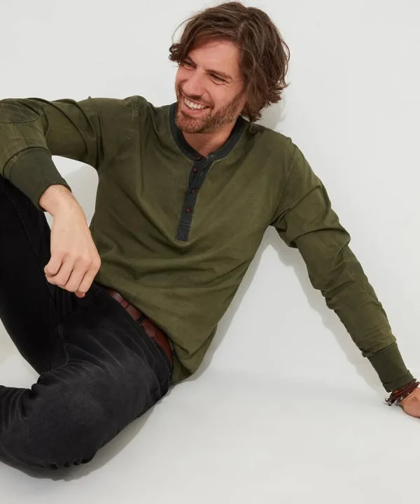 Shop Joe Browns Easy Going Henley Khaki