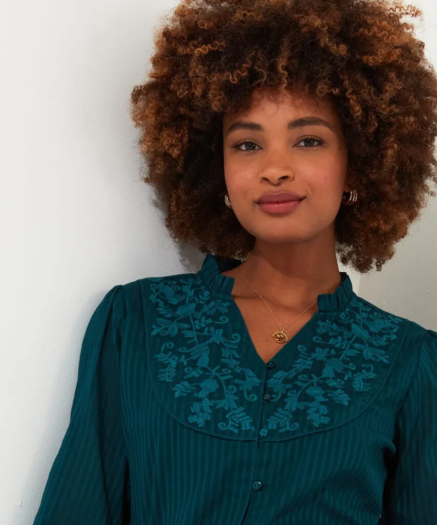 elegantly_embroidered_blo_2.webp Online Joe Browns Elegantly Embroidered Blouse Green