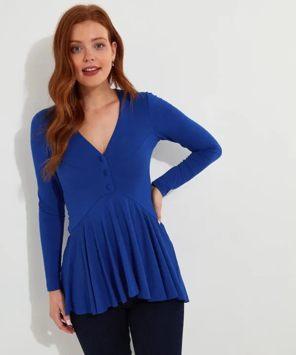 Hot Joe Browns Ellie Jersey Tunic Cobalt