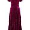 Fashion Joe Browns Ellie Vintage Velour Dress Berry