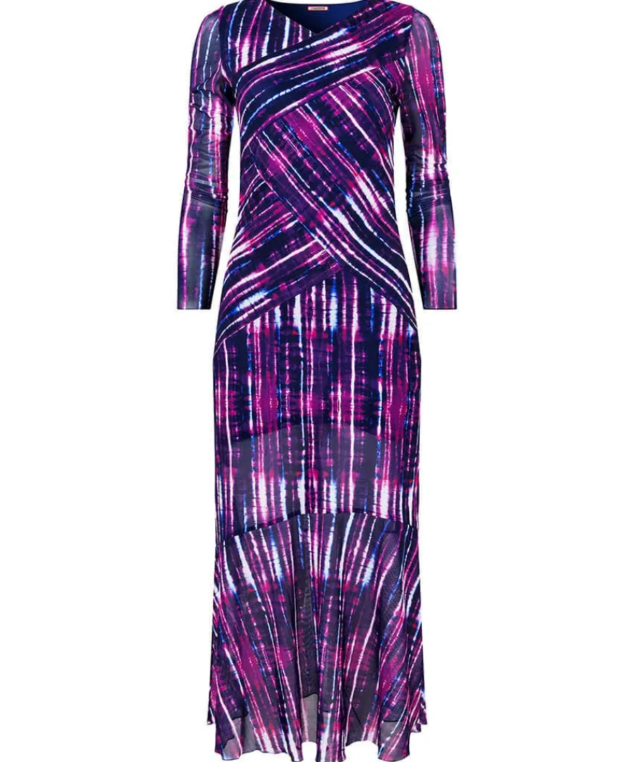 elsa_printed_mesh_dress_0.webp Sale Joe Browns Elsa Printed Mesh Dress Purple