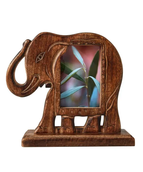 Best Sale Joe Browns Enchanting Elephant Shaped Mango Wood Photo Frame Brown