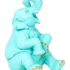 Hot Joe Browns Enchanting Laughing Elephant Figure Blue