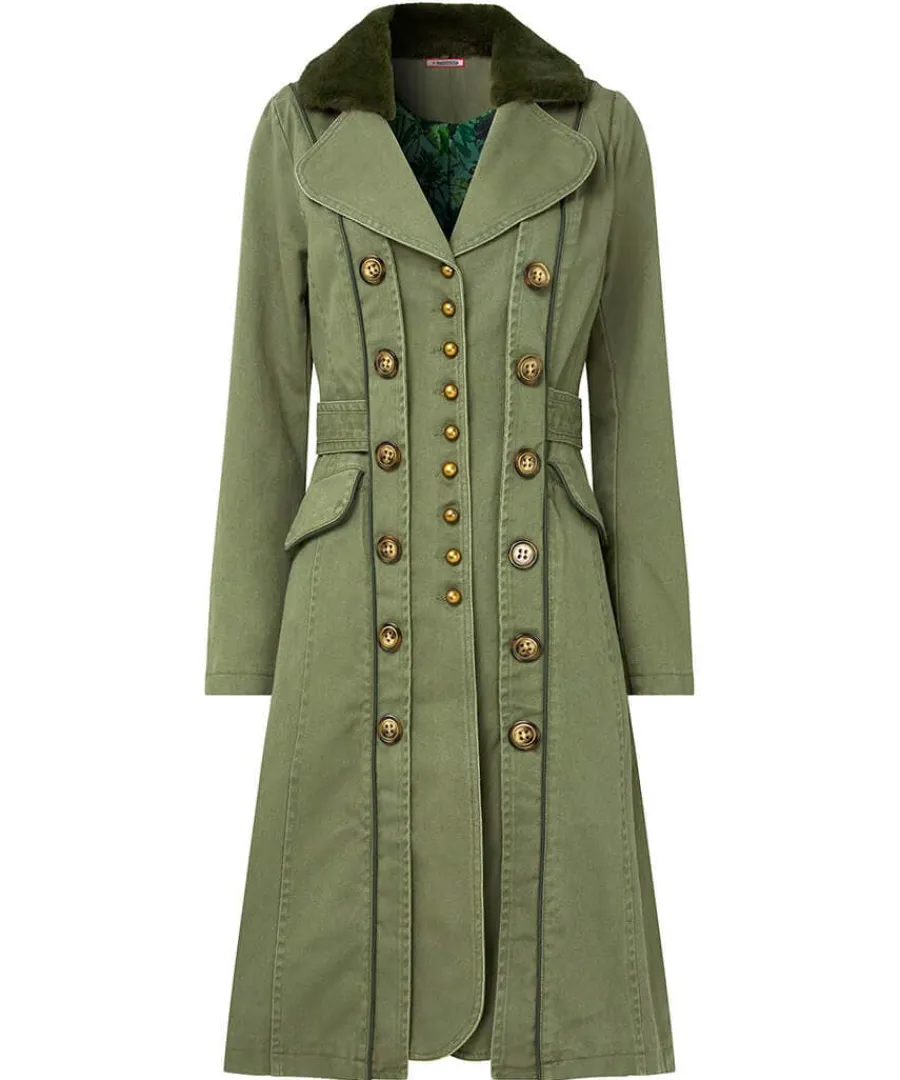 estelle_military_coat_0.webp Store Joe Browns Estelle Military Coat Green
