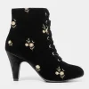 Outlet Joe Browns Evening Rose Velvet Boots Black/Gold
