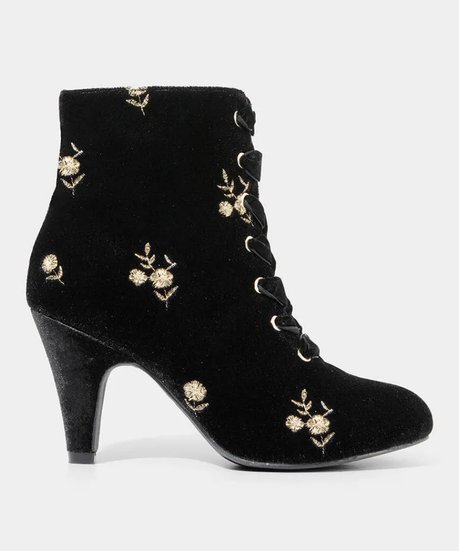 evening_rose_velvet_boots_0.webp Outlet Joe Browns Evening Rose Velvet Boots Black/Gold