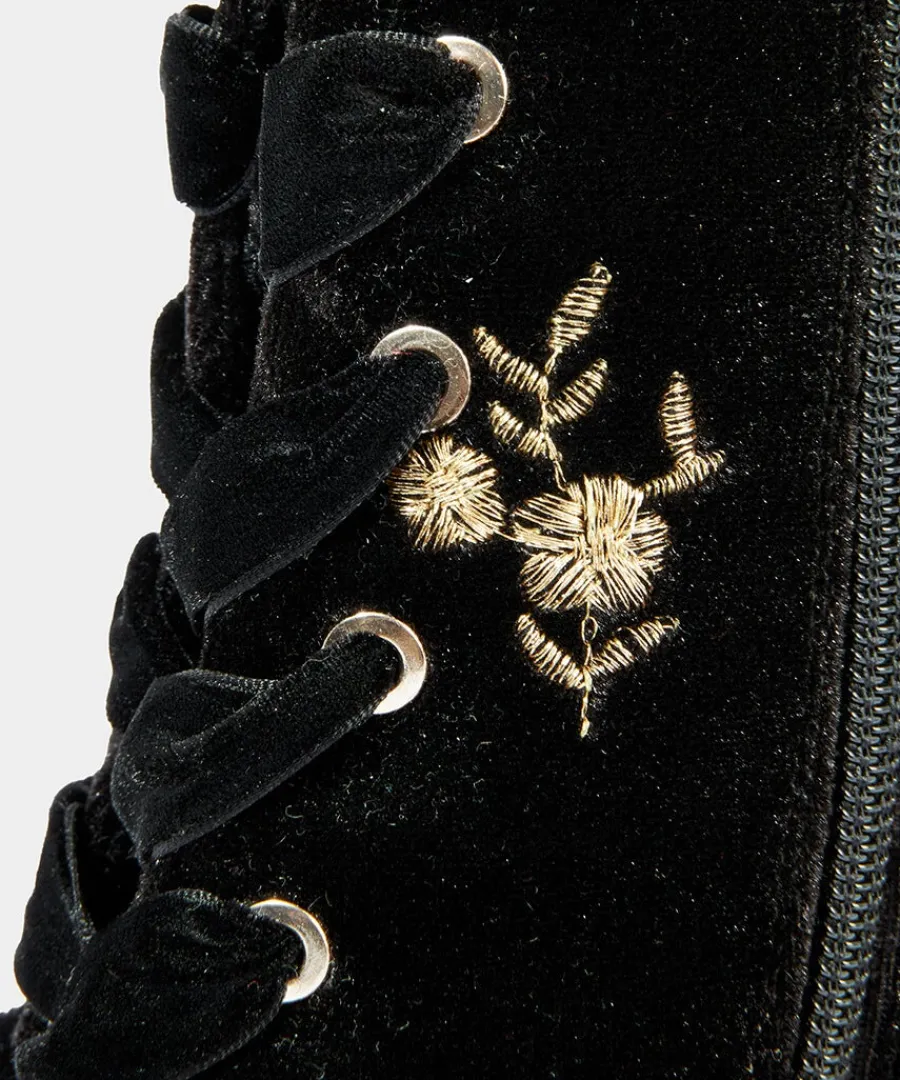 evening_rose_velvet_boots_4.webp Outlet Joe Browns Evening Rose Velvet Boots Black/Gold