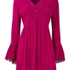 Sale Joe Browns Ever So Pretty Embroidered Tunic Top Pink