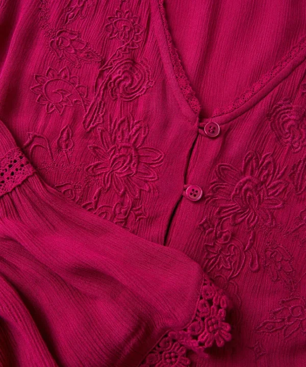 Sale Joe Browns Ever So Pretty Embroidered Tunic Top Pink